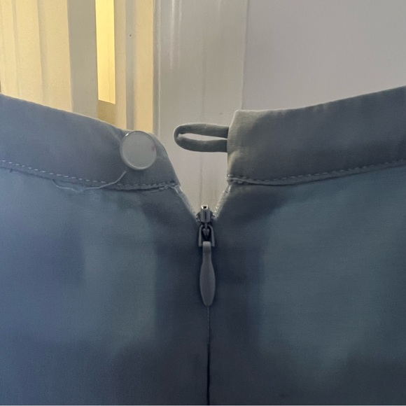 EC Light Blue Alexis Roe Wrap Dress Modest Ling Sleeve Lightweight Size Large - Picture 9 of 10